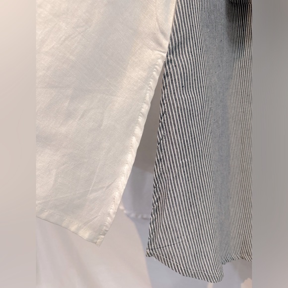 NWOT Kaktus Cotton/Linen Blend High-Low Color Block Top - Size Large - Picture 3 of 5